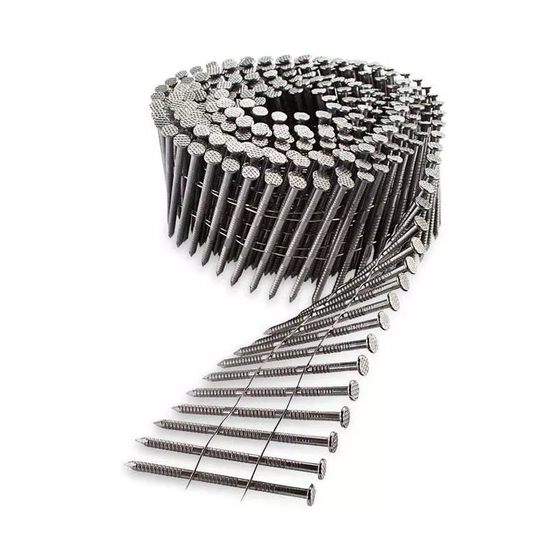 .099 " x 1-1/2 " 304 Stainless Steel 15 Degree Wire Coil Ring Shank Decking/Framing Nail - Pkg 3600