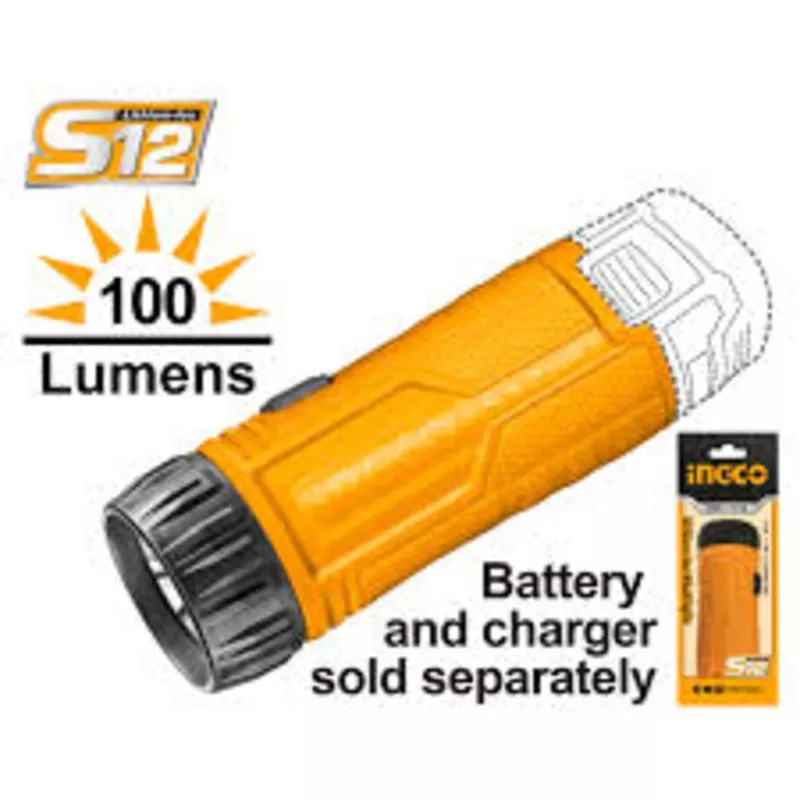 Ingco 12V Cordless Flashlight 100 lumens 12V CWLI1223